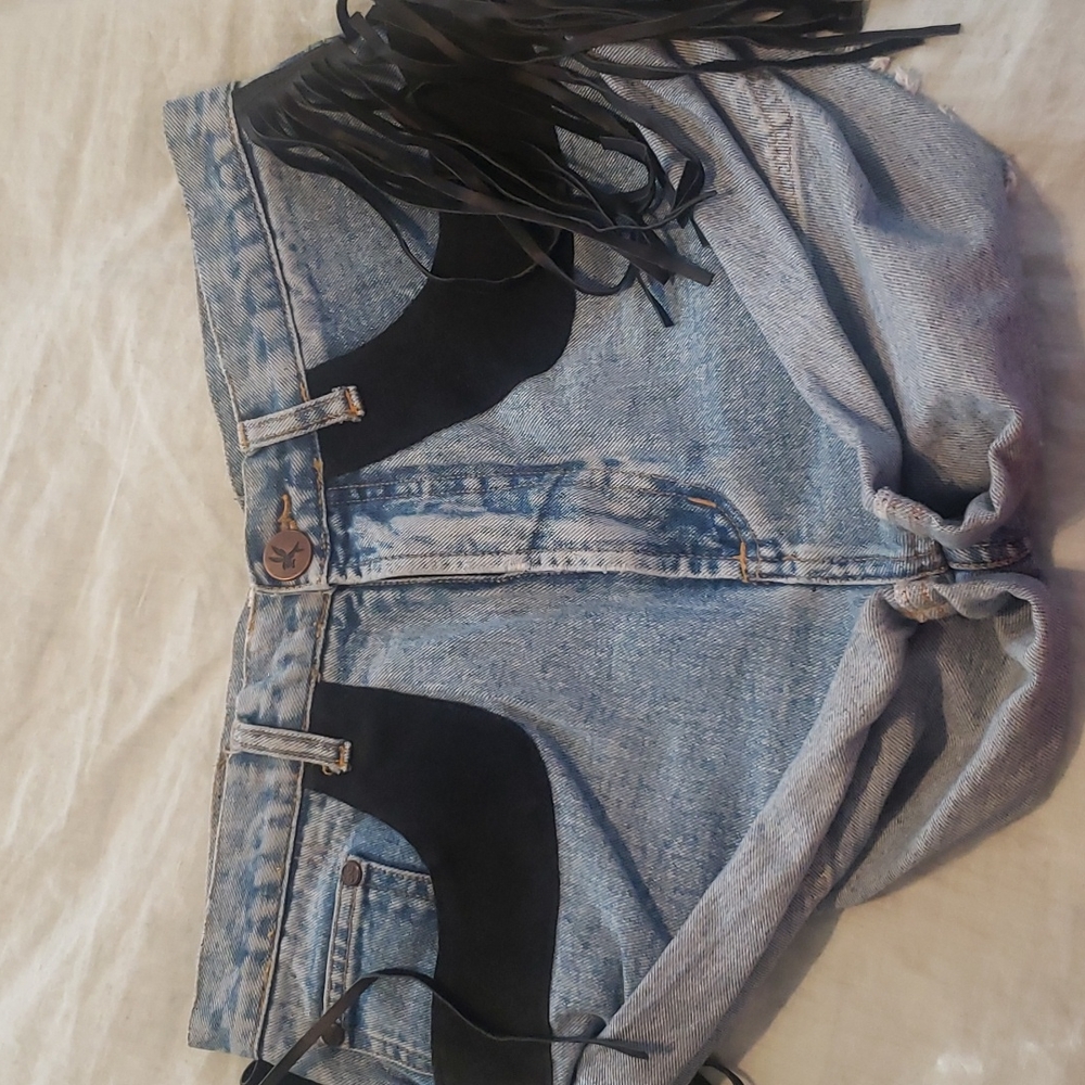One X Oneteaspoon shorts Western Bandits style Jean w/fringe